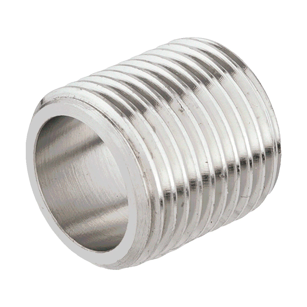Ниппель с полной резьбой AQUALINK 1/2″x1/2″ Ду15x15 Ру35 наружная резьба никелированный, латунный Ниппель с полной резьбой AQUALINK 1/2″x1/2″ Ду15x15 Ру35 наружная резьба никелированный, латунный