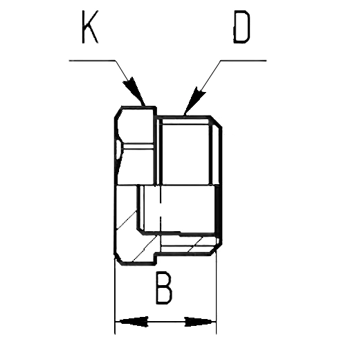 Заглушка БАЗ ЗН 3/4″ Ду20 Ру40 латунная, наружняя резьба