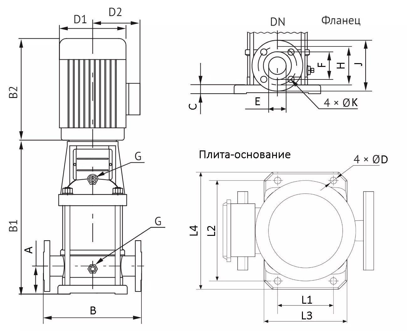 Насос многоступенчатый Unipump MVH 2-22 поверхностный, корпус - алюминий, мощность - 2.2кВт, напор - 165м, производительность - 33л/мин, 220/380В