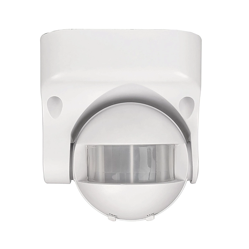 Датчик движения JazzWay PMS-IR 009 1200Вт 12м инфракрасный, накладной, обзор 180°, радиус действия 12м, IP44, белый 5012912